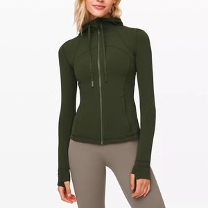 Lululemon Hooded Define Jacket  Nulu, Sz 8, NWOT, Camo Green